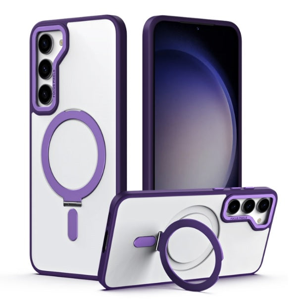 MagSafe Shockproof Phone Case with Holder Ring Stand - For Samsung Galaxy S23+ - mosaccessories